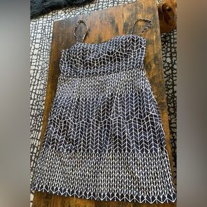 Navy and white a line Gap dress